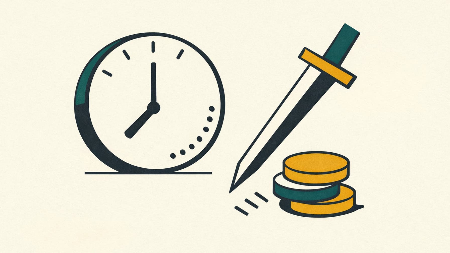Modernist editorial illustration accompanying a guide on settling debt with Cavalry SPV after a lawsuit summons.