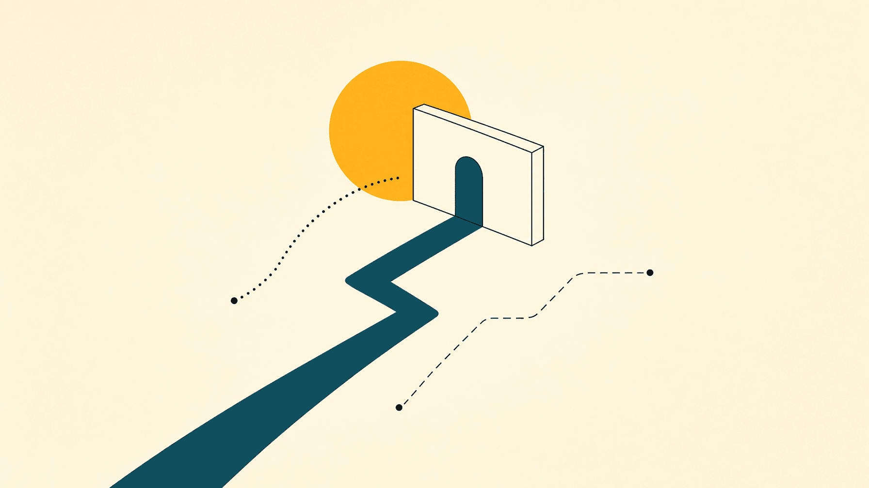 Abstract geometric illustration comparing debt relief options