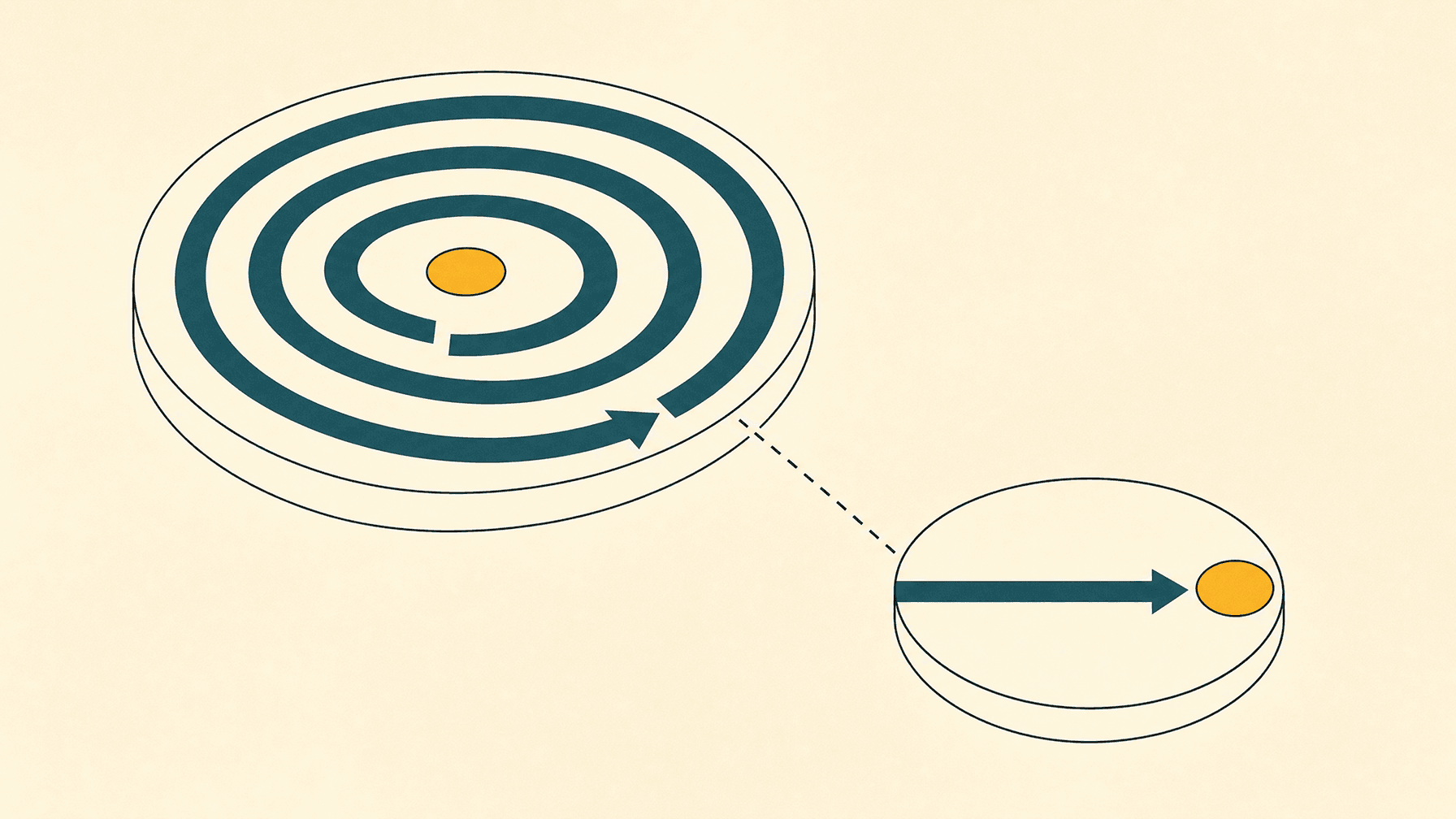 Abstract geometric illustration about the cost of credit card debt